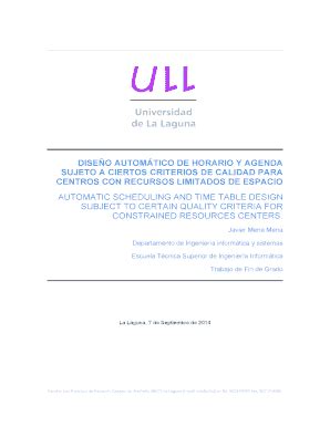 Fillable Online Riull Ull DISEO AUTOMTICO DE HORARIO Y AGENDA Fax Email