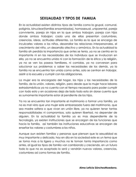 Sexualidad Y Tipos De Familia PDF Descarga Gratuita