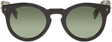 Fendi Black Round Sunglasses | ModeSens | Black round sunglasses, Round ...