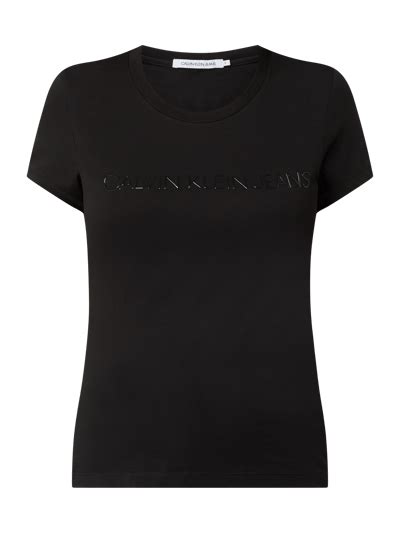 Calvin Klein Jeans T Shirt Aus Bio Baumwolle Black Online Kaufen