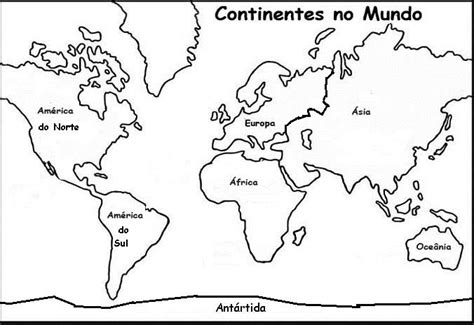 Continentes Mapa Mundi Para Colorir Mapa Mundi Mapa Mundo Desenho