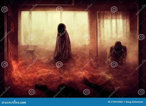 Depiction On Mental Health Nightmare Schizophrenia Stock Illustration