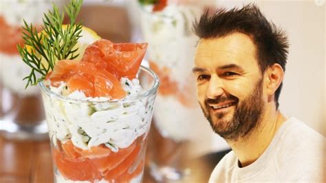 Recette de verrine de fêtes au saumon fumé par Cyril Lignac