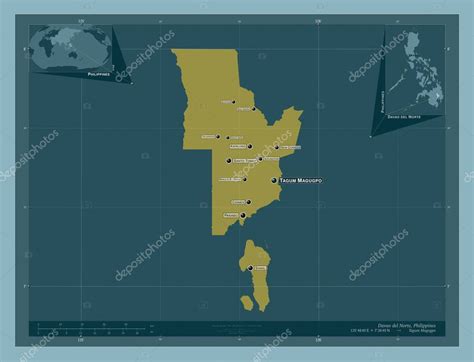 Davao Del Norte Province Of Philippines Solid Color Shape Locations