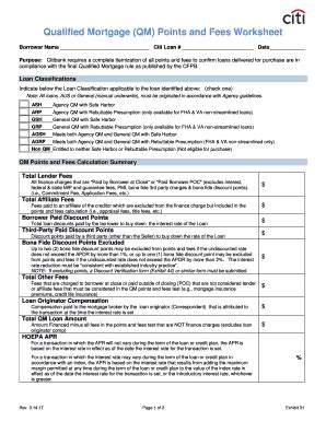 Qm Points And Fees Test Worksheet Fill Online Printable