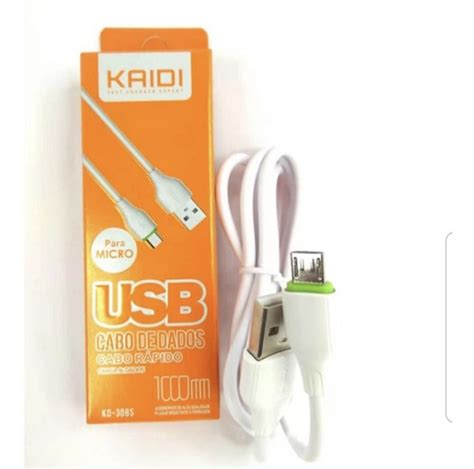 Cabo De Carga Usb Micro V8 2 1a 1m Kaidi Kd 307s