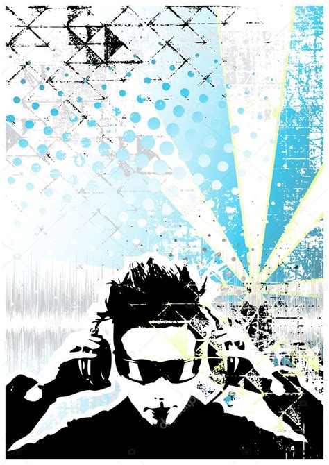 Dj blue poster background 2 Stock Vector Image by ©ranker666 #2899709