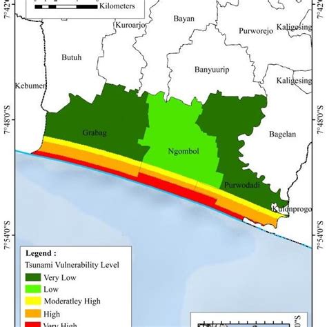 Map of the Coastal Area of Purworejo Regency. | Download Scientific Diagram