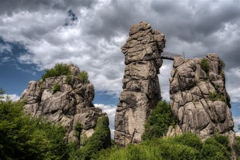 Natural And Cultural Monument Externsteine In Teutoburg Forest In