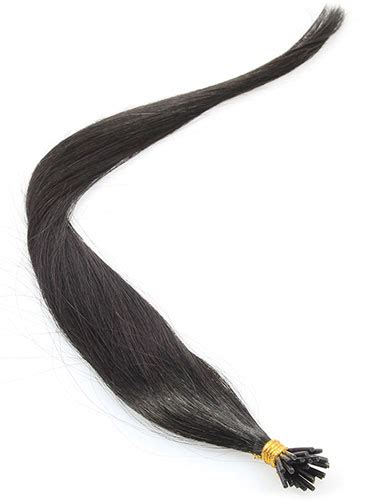 Iandk Pre Bonded Stick Tip Human Hair Extensions 1b Natural Black 22