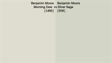 Benjamin Moore Morning Dew Vs Silver Sage Side By Side Comparison