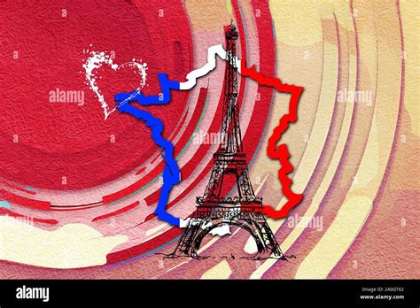 Paris Art Design Illustration Stock Photo Alamy
