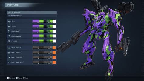 Evangelion Armored Core Comment Donner Votre Mecha Le Skin Tir