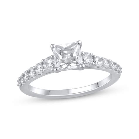 Lab-Created Diamonds by KAY Princess-Cut Engagement Ring 1-1/2 ct tw 14K White Gold | Kay