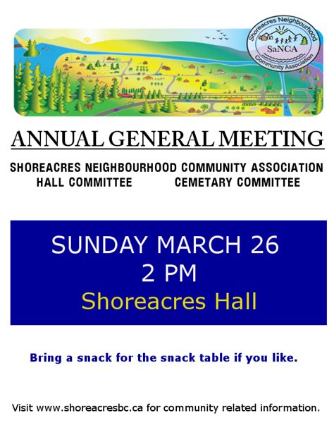 Sanca Agm Sunday March 26 2pm