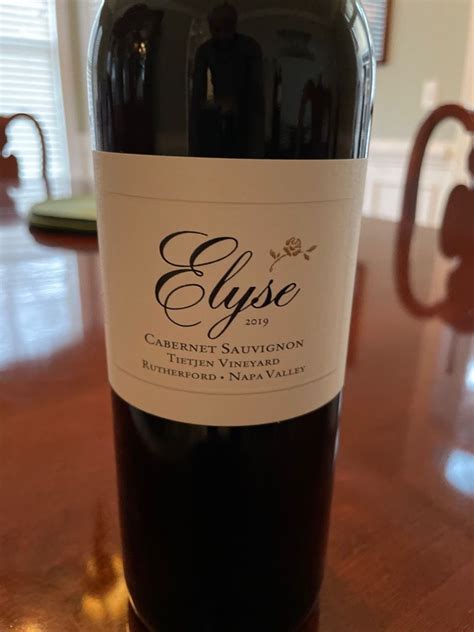 Elyse Cabernet Sauvignon Reserve Cask Tietjen Vineyard Usa