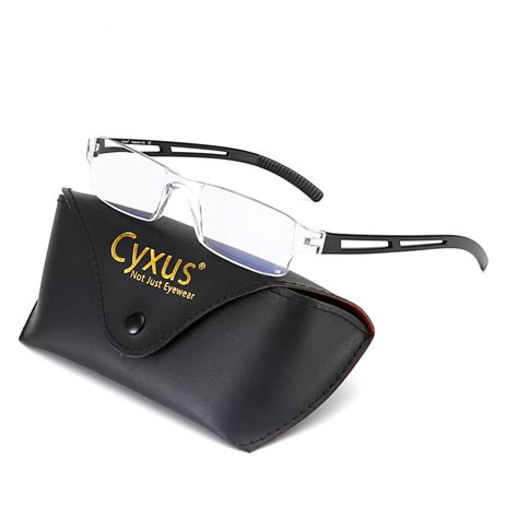 Cyxus Blue Light Blocking Rimless Reading Glasses Anti Eyestrain Lightweight Reading Glasses Men