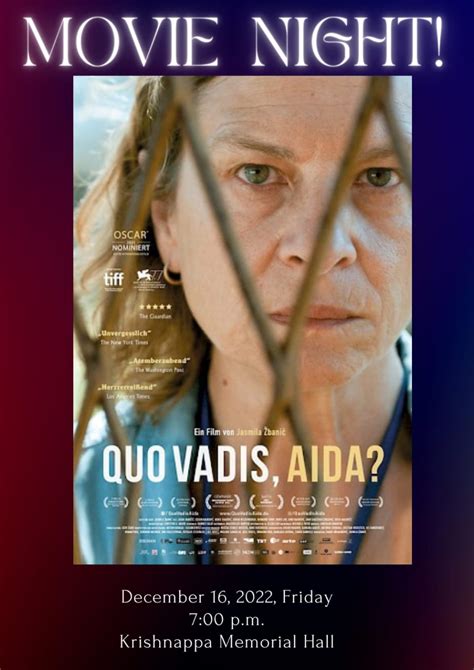 Movie Screening Bosnian Film Quo Vadis Aida National Law School