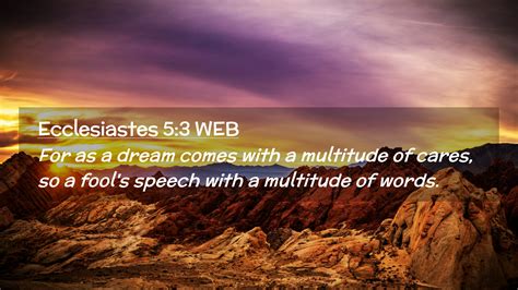 Ecclesiastes Web Desktop Wallpaper For As A Dream Comes With A