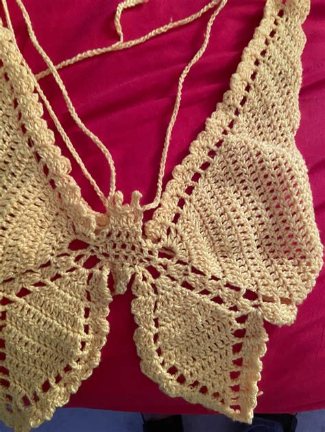 Butterfly Crochet Top Etsy