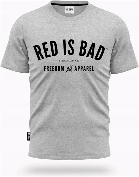 Red is Bad Koszulka męska Freedom Apparel szara XL Ceny i opinie