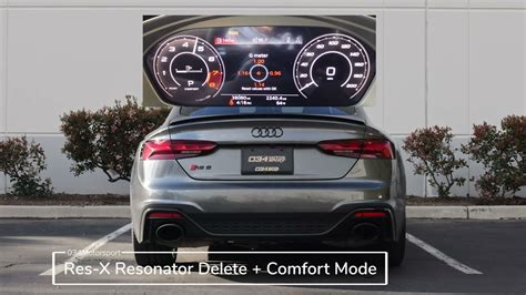 Sound Clips Res X Resonator Delete For B9b95 Audi Rs5 29tt Stock Exhaust Youtube