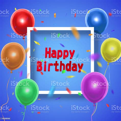 Happy Birthday Greeting Card Vector Illustration Stock Illustration Download Image Now