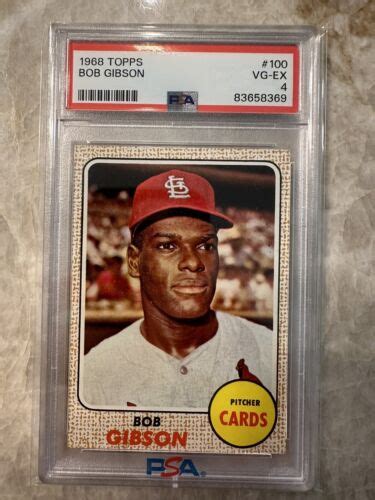 Topps Bob Gibson St Louis Cardinals Mlb Baseball Card Psa Ex