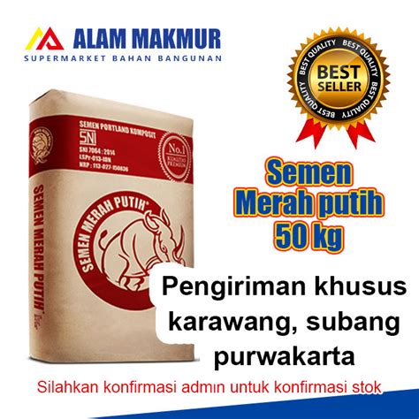 Jual Semen Merah Putih 40 50 Kg Khusus Area Karawang Subang Dan