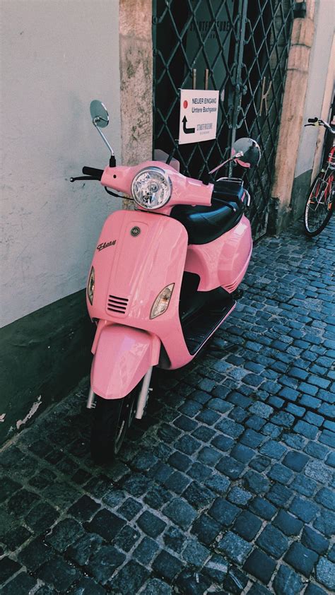 Pink Moped Pink Vespa Vespa Girl Pink Car Gas Moped Scooter 50cc Moped Scooter Vespa