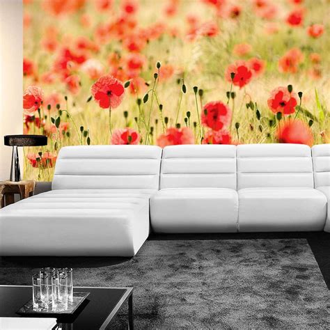 Fototapete Dream Of Poppies Blumen Tapete Romantik Mohn Feld Blumen