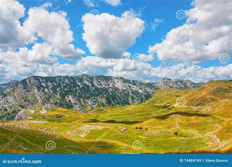 Montenegro National Park Durmitor Mountains And Clouds Panorama