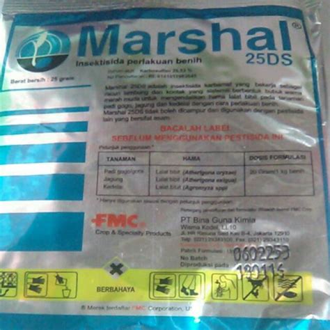 Jual Insektisida Perlakuan Benih Marshal 25 DS Kemasan 25 Gram Shopee