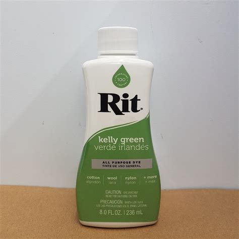 Rit Dye Rit Fabric Liquid Dye All Purpose 8oz 236ml Kelly Green