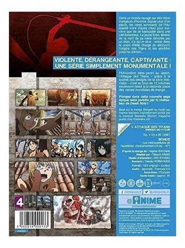 L Attaque Des Titans coffret Combo 1 2 combo Blu ray Dvd Envío gratis