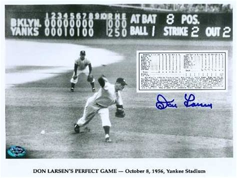Don Larsen Autographed Photo Perfect Game