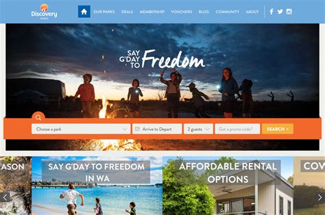 Discovery Holiday Parks Karmabunny Web Design