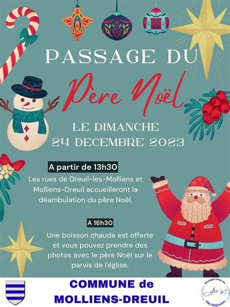 Passage du Père Noel 2023 Molliens Dreuil Dreuil les Molliens