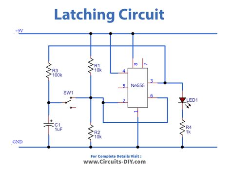 Simple Latching Circuit Using 555 Timer