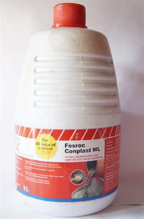 Fosroc Conplast WL Waterproofing Chemical Packaging Size 5 L At Rs