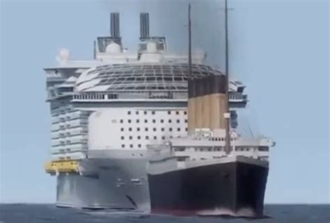 Diferen A Gritante De Tamanho Entre Titanic E Cruzeiros Modernos