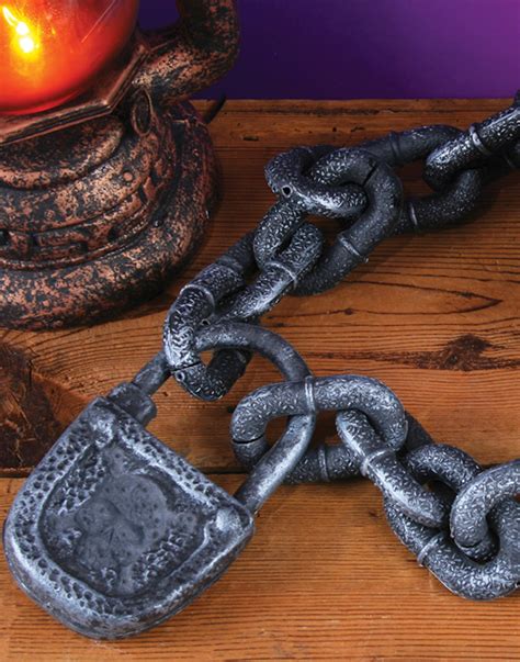 Ghost Chains Padlock Chain Halloween Prop Shackles Scary Monster