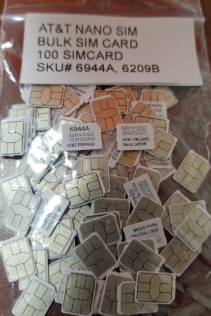 Lot X At T Nano Ff Sim Card Gsm G Lte New Genuine Prepaid