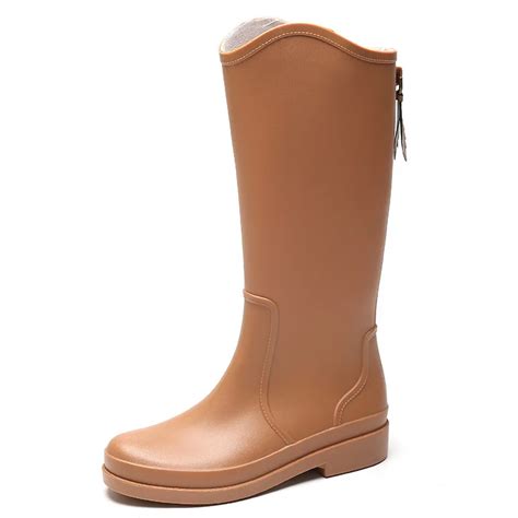 High Rain Boots Women Fashion Waterproof Insulated Rubber Shoes Woman Garden Working Galoshes