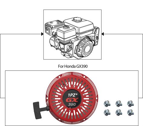 Honda Gx390 Engine Recoil Assembly Oxdale Products