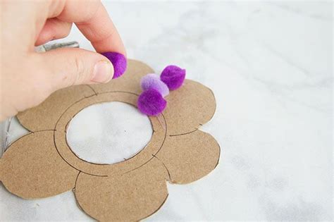 Pom Pom Flower Craft Flower Crafts Flower Magnets Crafts