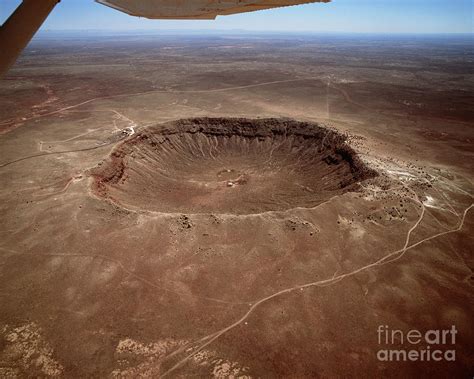 Aerial View Of Meteor Crater Photograph by John Sanford/science Photo ...