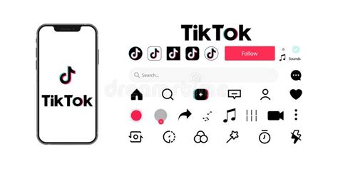 Tiktok Glitch Icon Of Social Media Tiktok Symbol In Smart Phone Tik