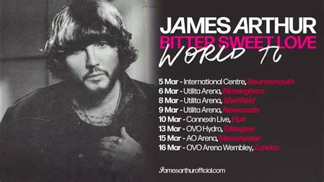 James Arthur Uk Tour 2024 Youtube