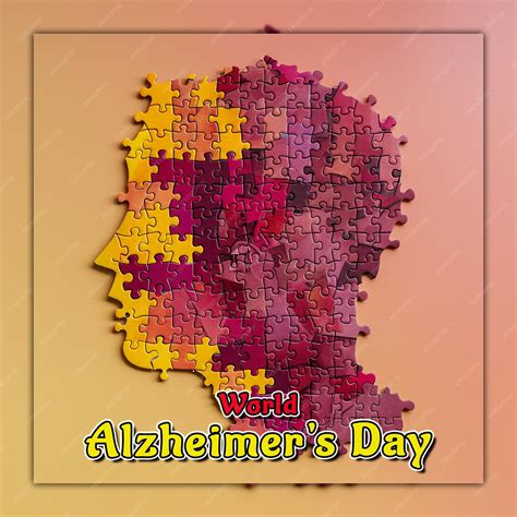 Premium Psd World Alzheimers Day Human Brain Alzheimer Disease For